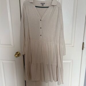 Falls Creek Light Beige Tiered Tunic